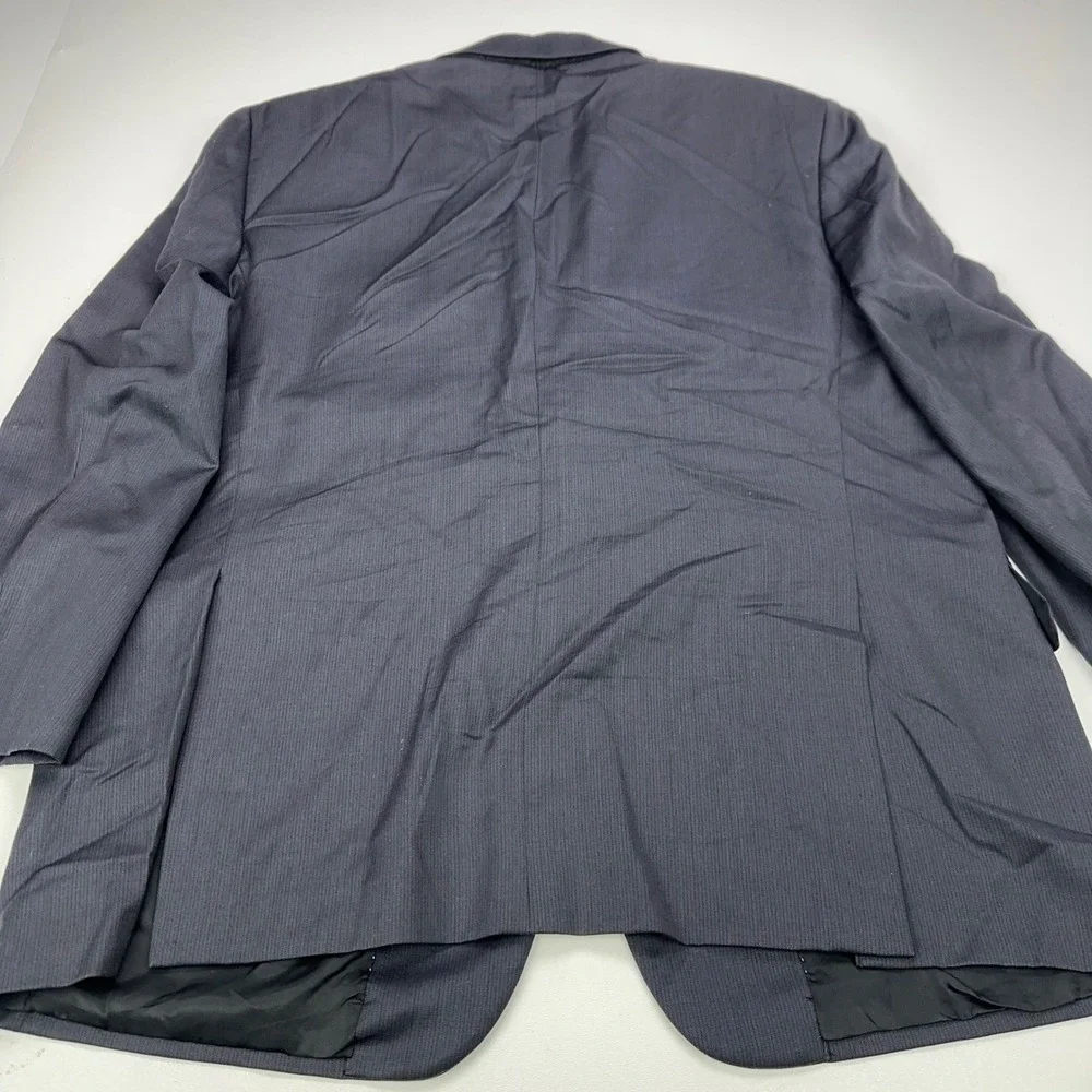 Joseph Abboud Collection Mens 44S‎ Navy Blue Wool Micro Stripe Blazer Sport Coat